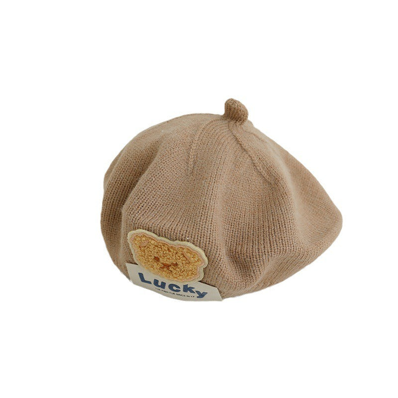 Children's Bear Beret Hat for Playful Spring Style