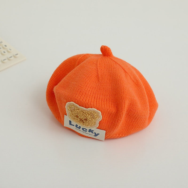 Children's Bear Beret Hat for Playful Spring Style