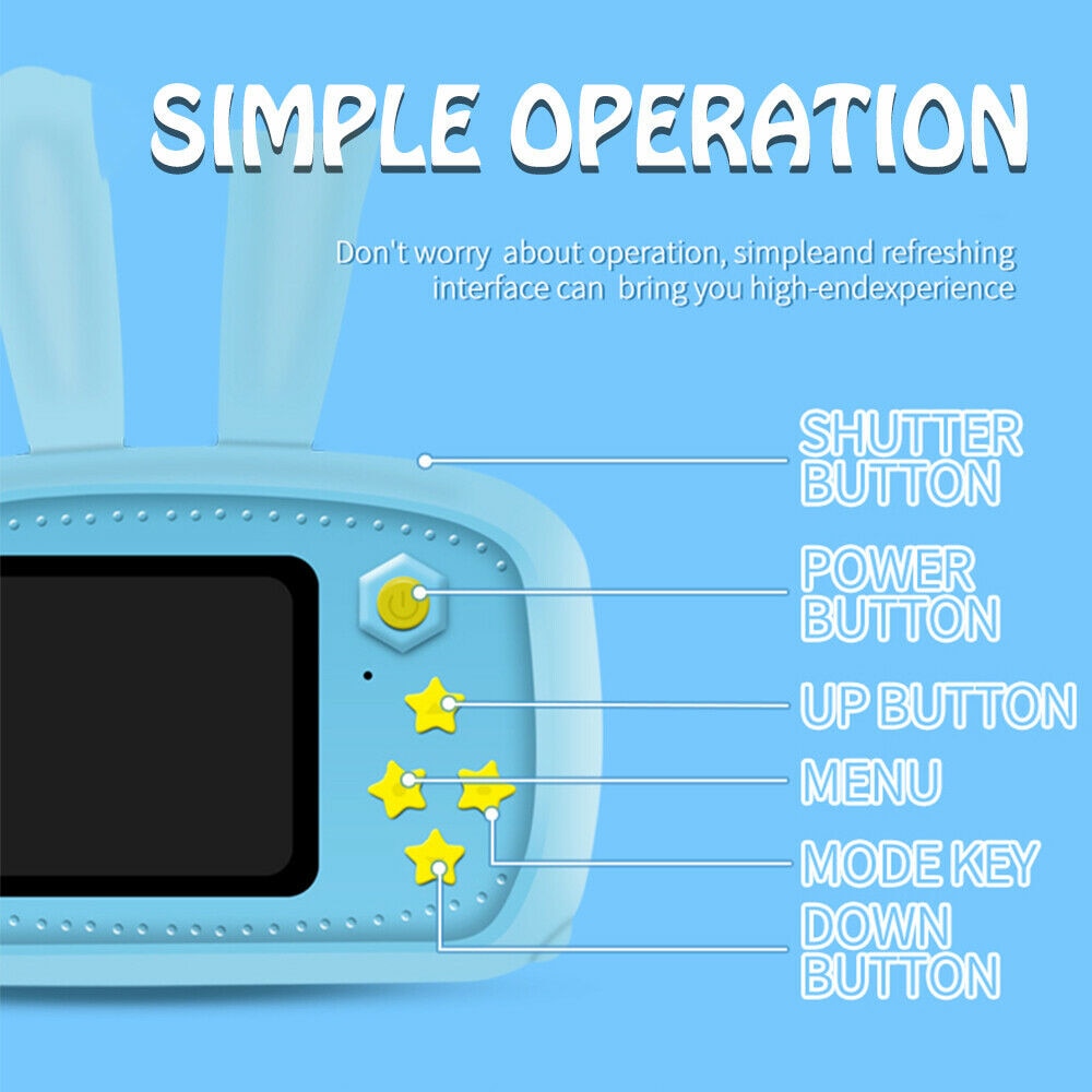 Kids Digital Camera 1080P with Games for Young Creators