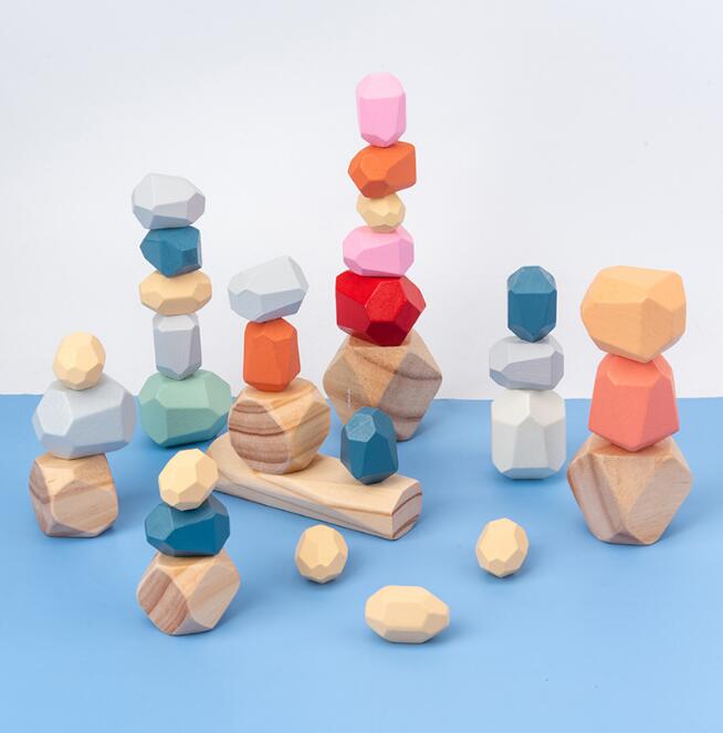 Wooden Rainbow Stacking Toy for Creative Learning Fun