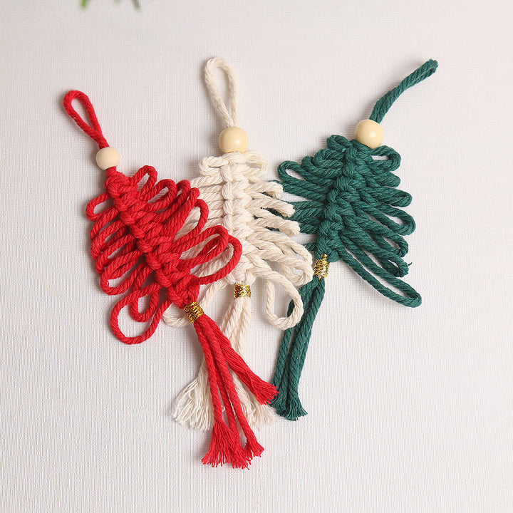Chinese Knot Christmas Tree Ornaments Set of 3 Decor
