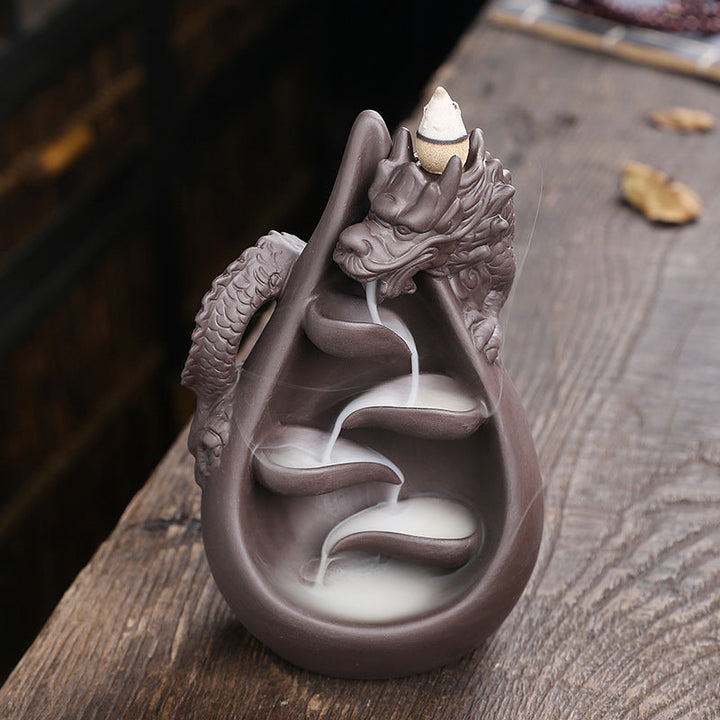 Dragon Backflow Incense Burner for Calming Smoke Rituals