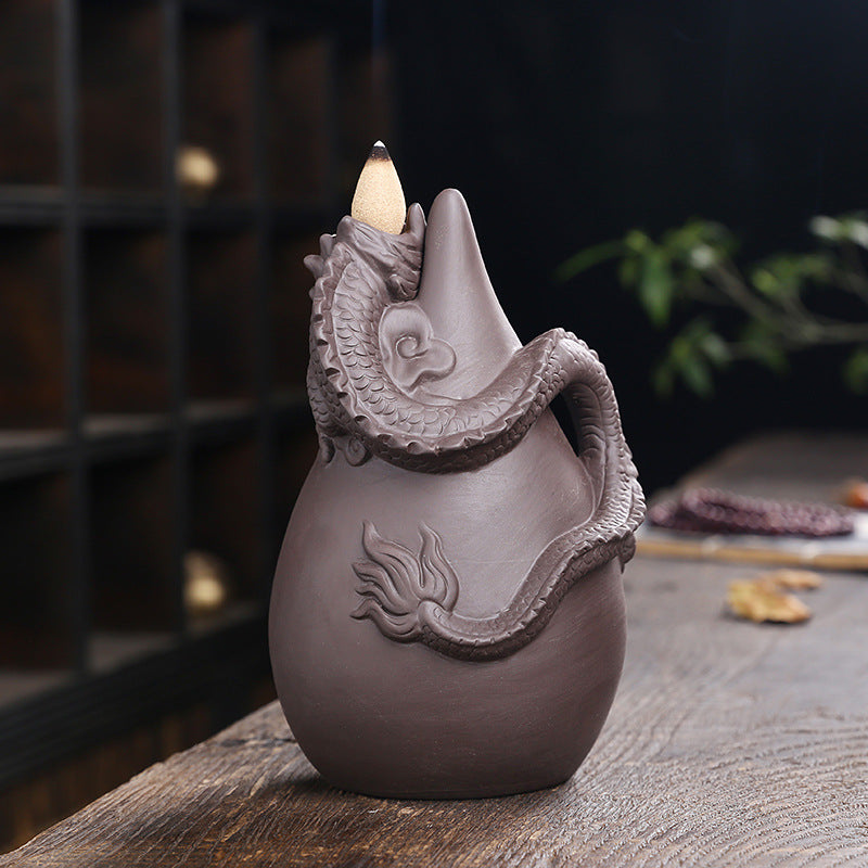 Dragon Backflow Incense Burner for Calming Smoke Rituals