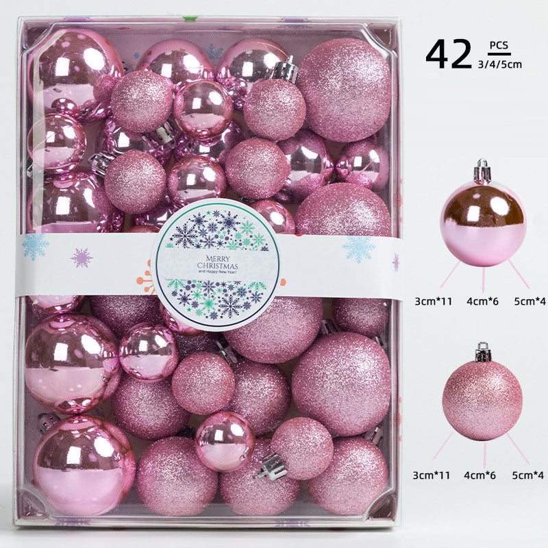 Christmas Tree Ornaments, 42-Piece Sparkling Set