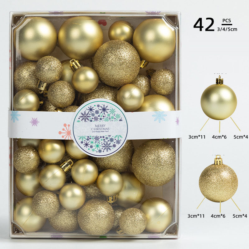 Christmas Tree Ornaments, 42-Piece Sparkling Set
