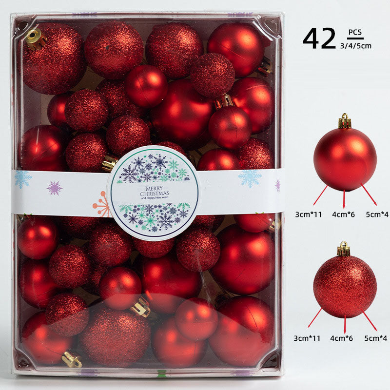 Christmas Tree Ornaments, 42-Piece Sparkling Set