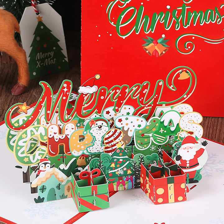 3D Christmas Greeting Card With Freestanding Pop-Up Display