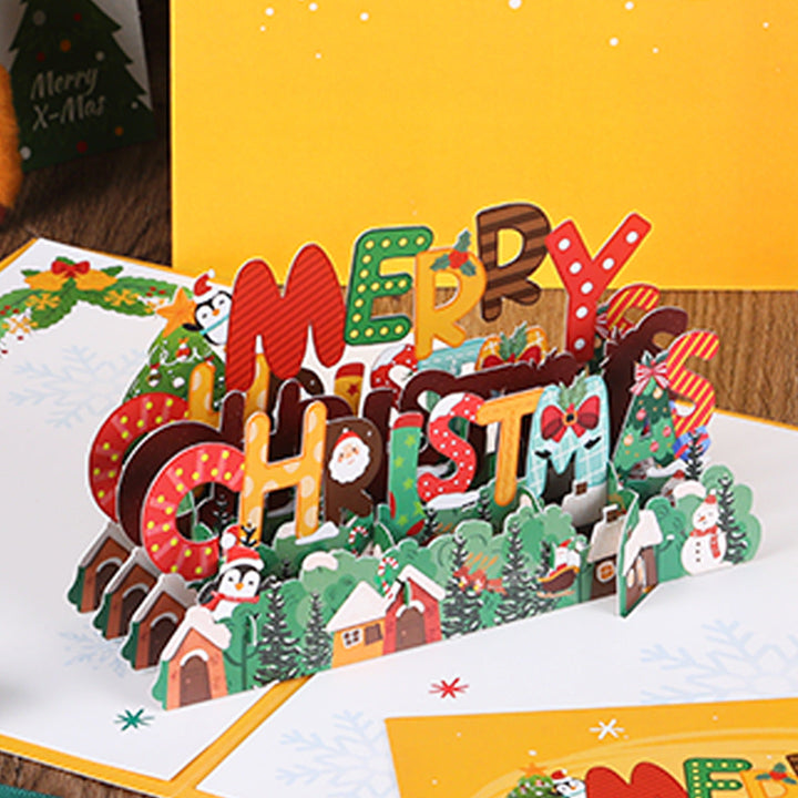 3D Christmas Greeting Card With Freestanding Pop-Up Display