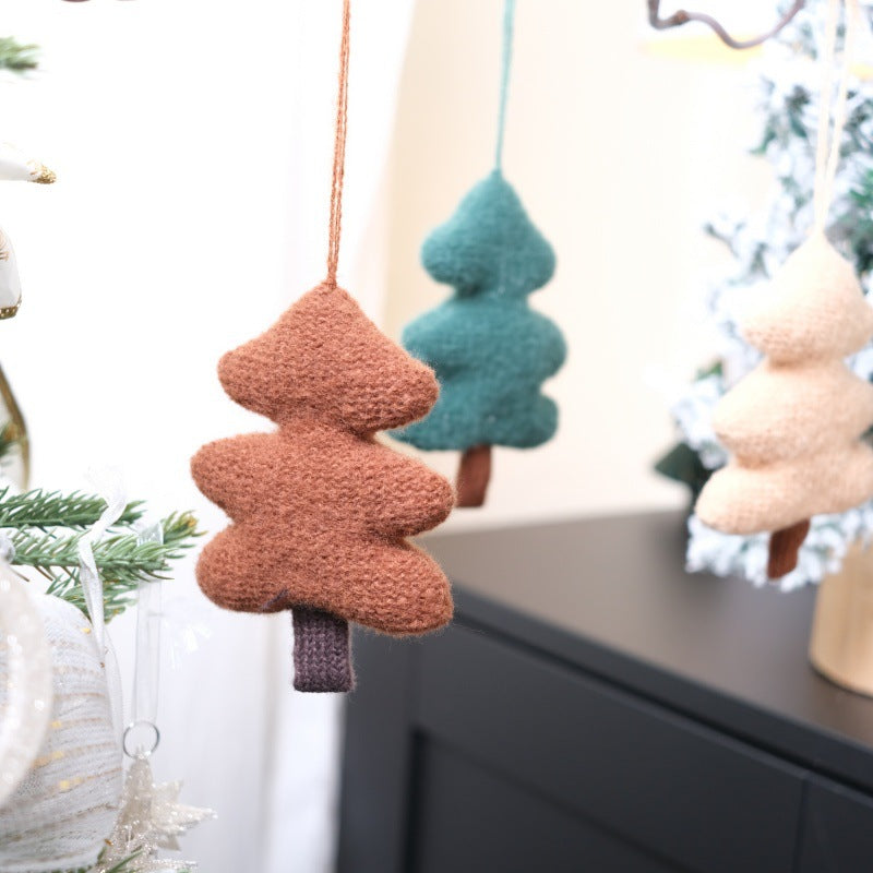 3D Knit Christmas Tree Ornaments for Cozy Displays