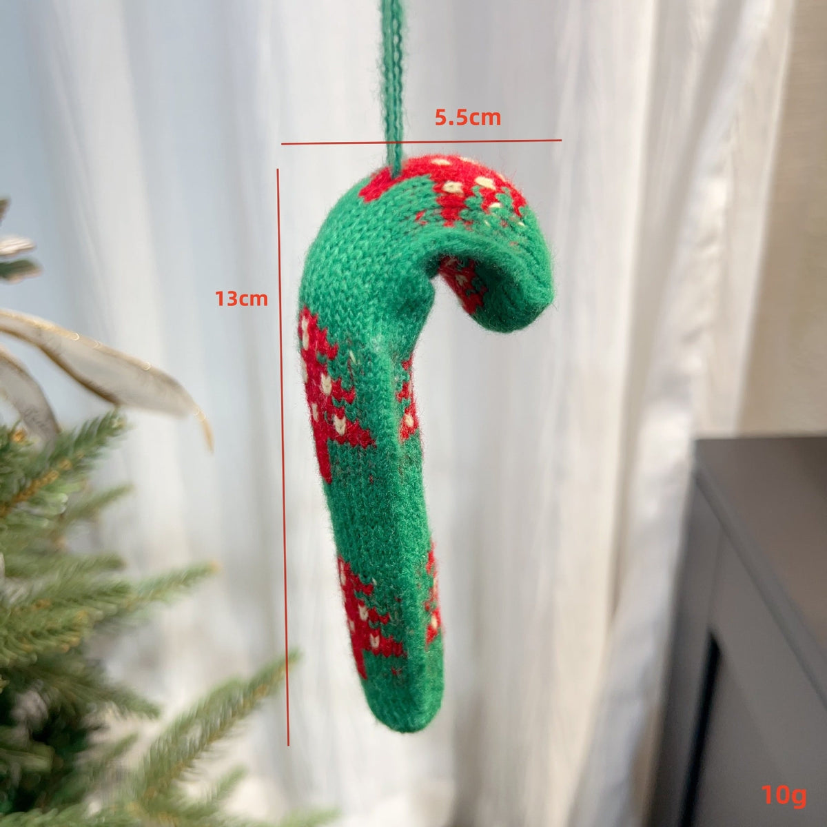 3D Knitted Candy Cane Christmas Tree Decor Ornaments