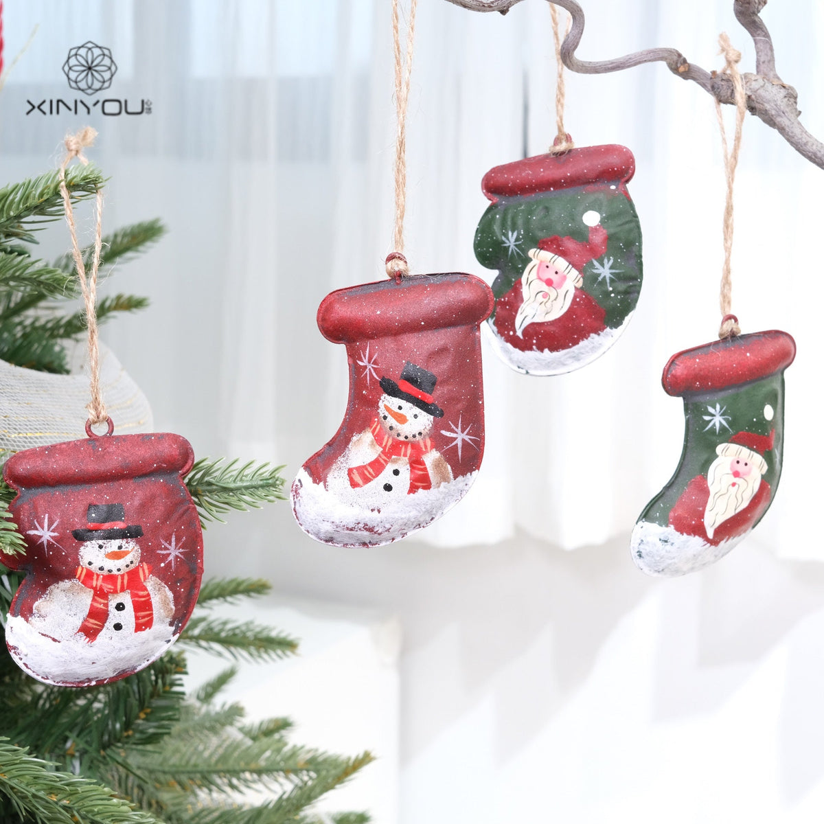 Hand-Painted Christmas Ornaments for Rustic Cheer