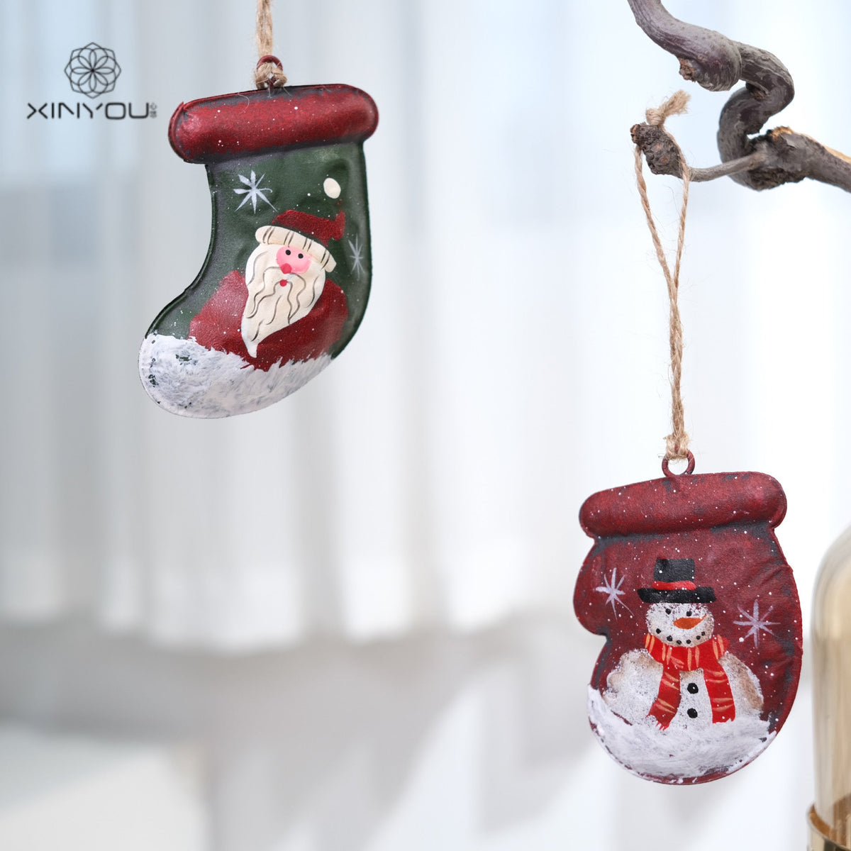 Hand-Painted Christmas Ornaments for Rustic Cheer
