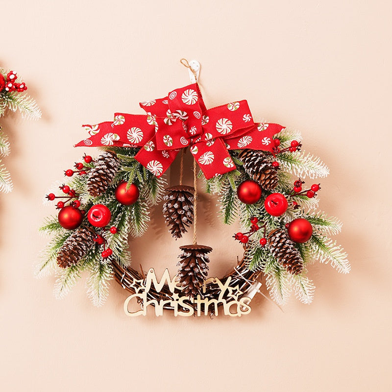 Christmas Wreath — Full Layered Festive Door Welcome