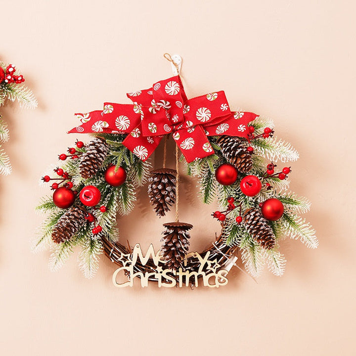Christmas Wreath — Full Layered Festive Door Welcome