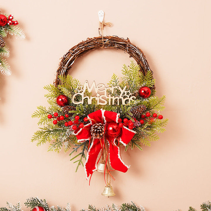 Christmas Wreath — Full Layered Festive Door Welcome