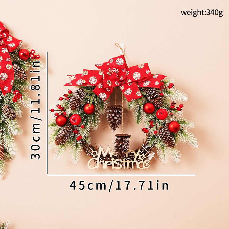 Christmas Wreath — Full Layered Festive Door Welcome