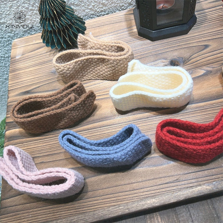 Christmas Knitted Ribbon for Plush Holiday Bows & Gifts