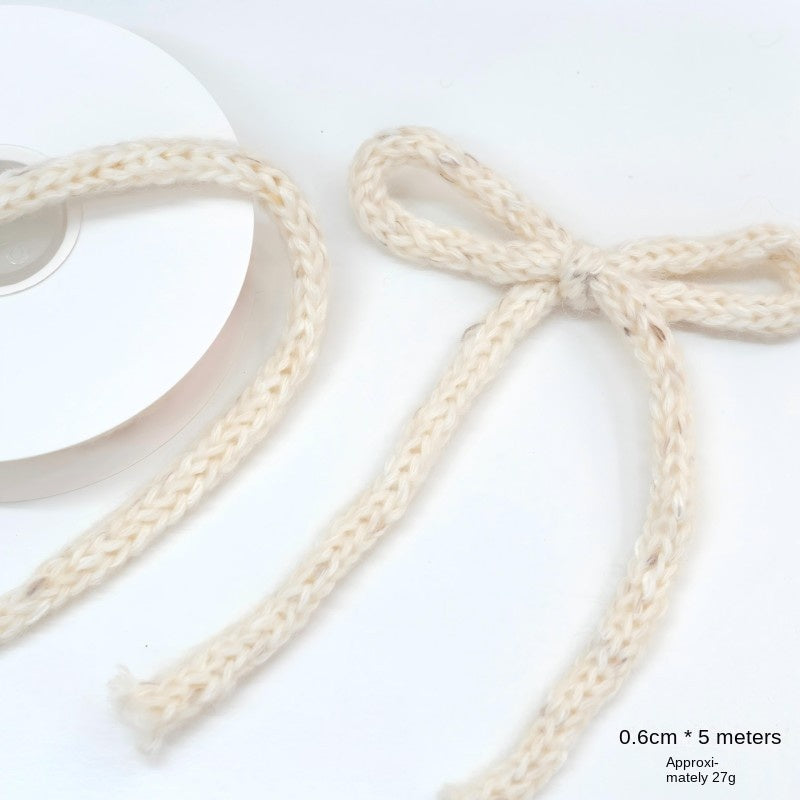 Knitted Yarn Rope Bow Ties for Christmas Tree & Gifts