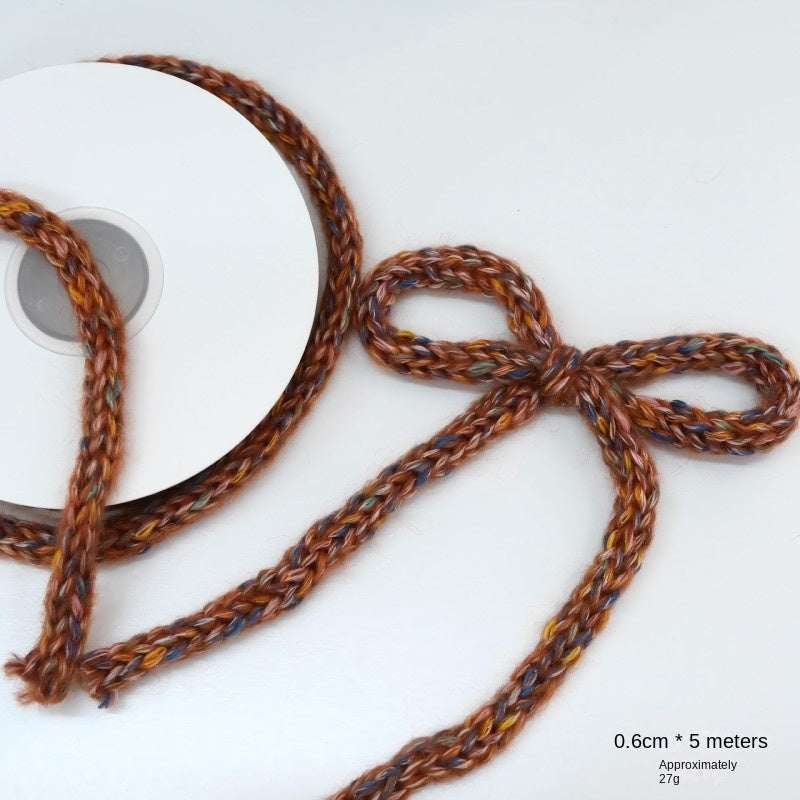 Knitted Yarn Rope Bow Ties for Christmas Tree & Gifts