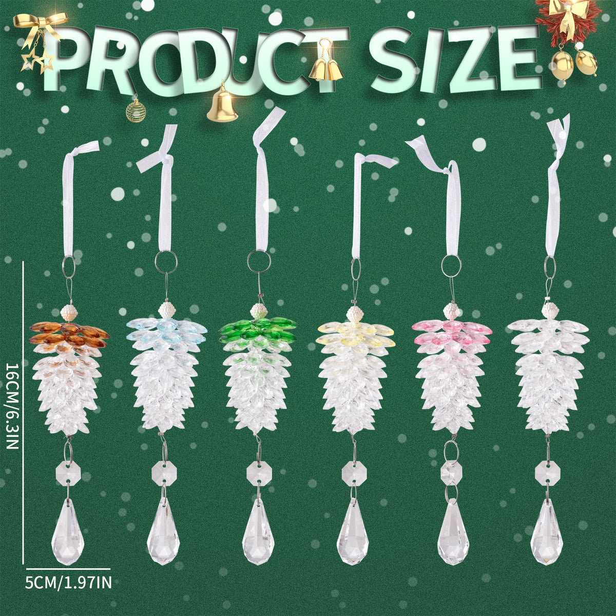 Acrylic Pinecone Ornaments for Sparkling Christmas Trees