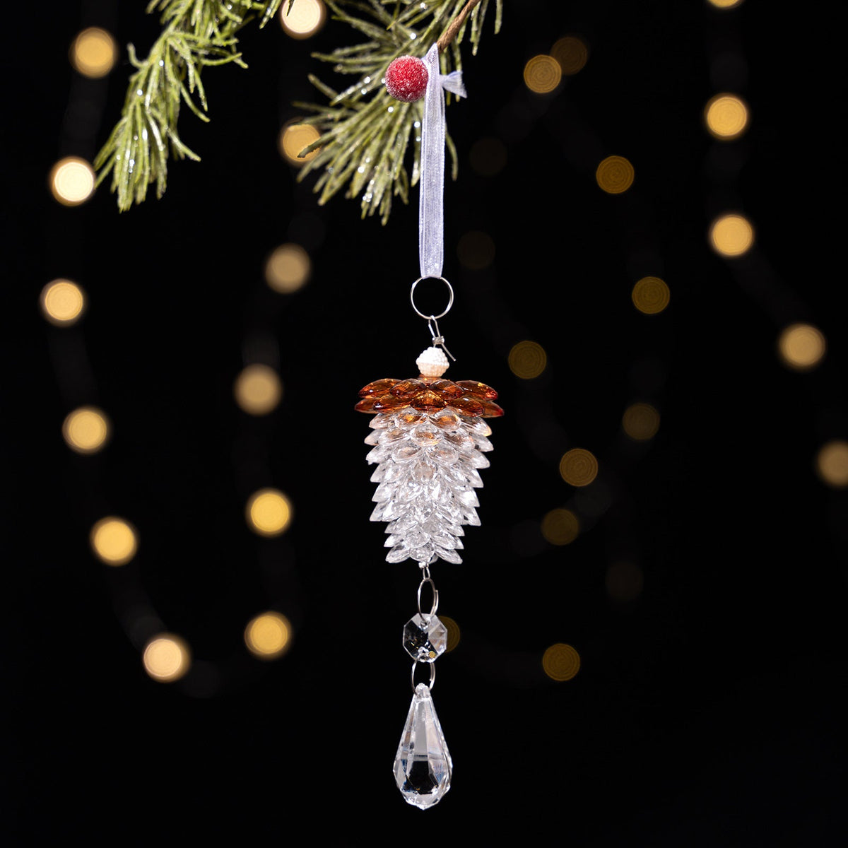 Acrylic Pinecone Ornaments for Sparkling Christmas Trees