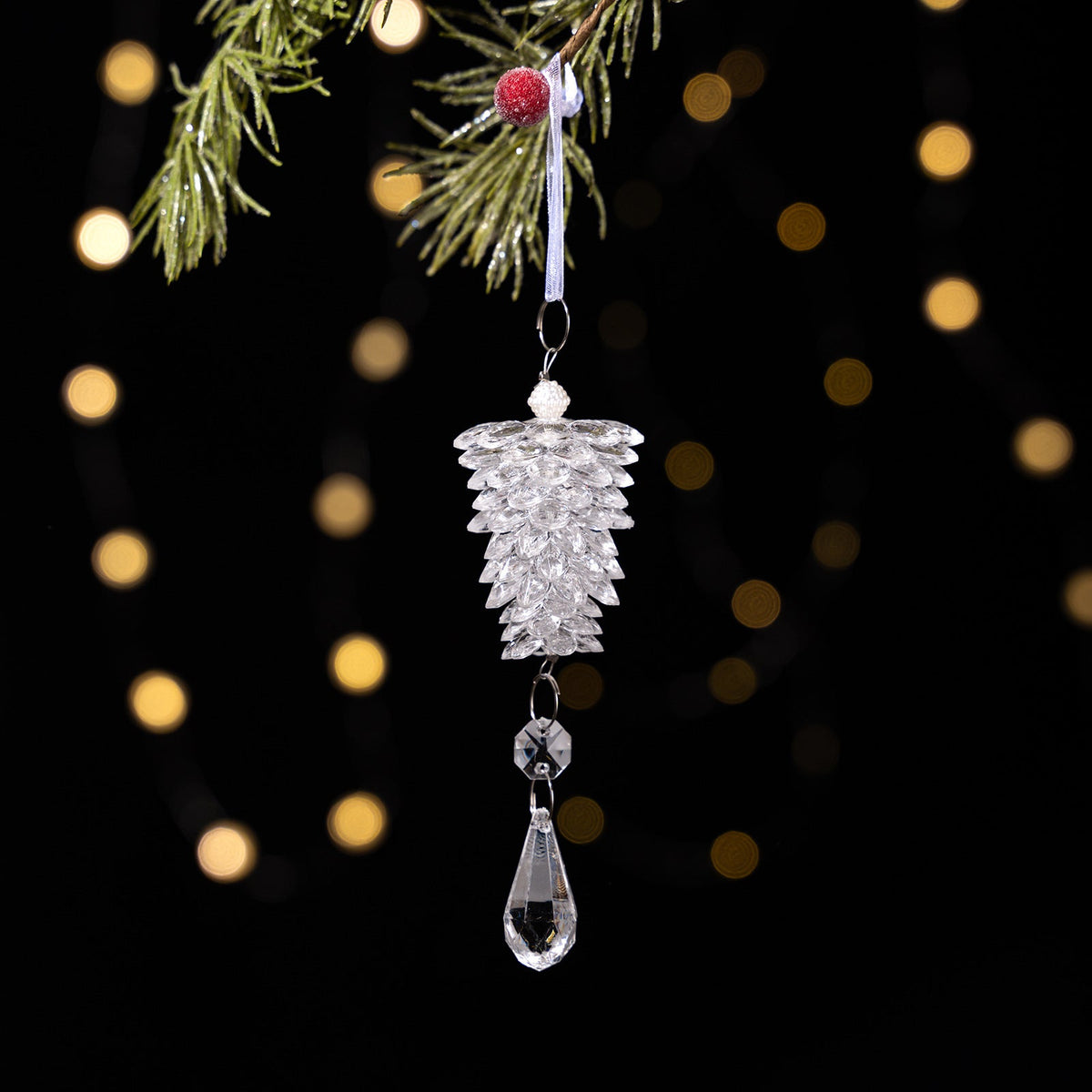 Acrylic Pinecone Ornaments for Sparkling Christmas Trees
