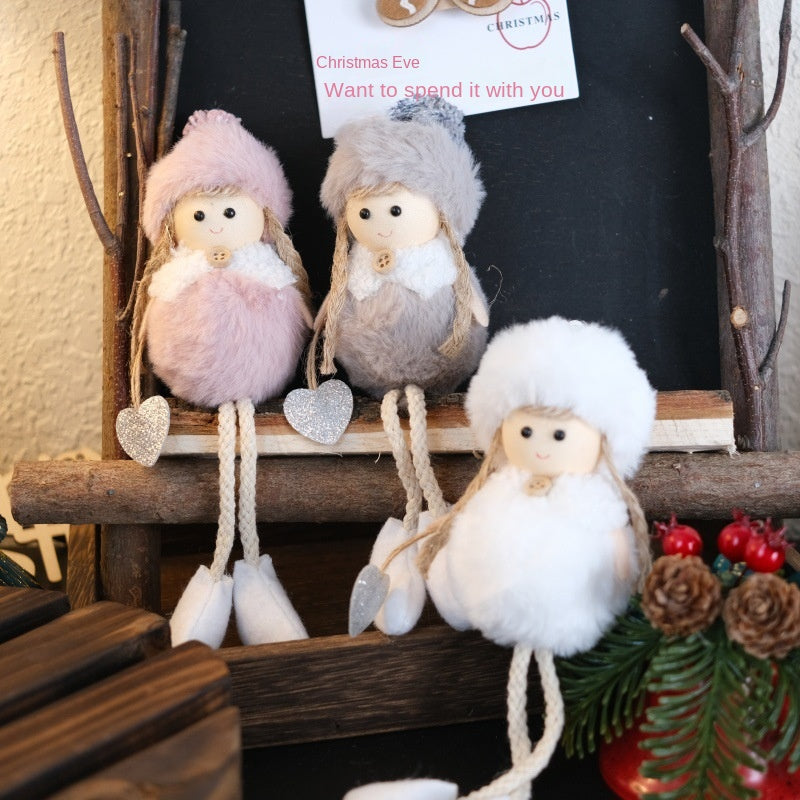 Christmas Angel Plush Ornament for Cozy Tree Decor