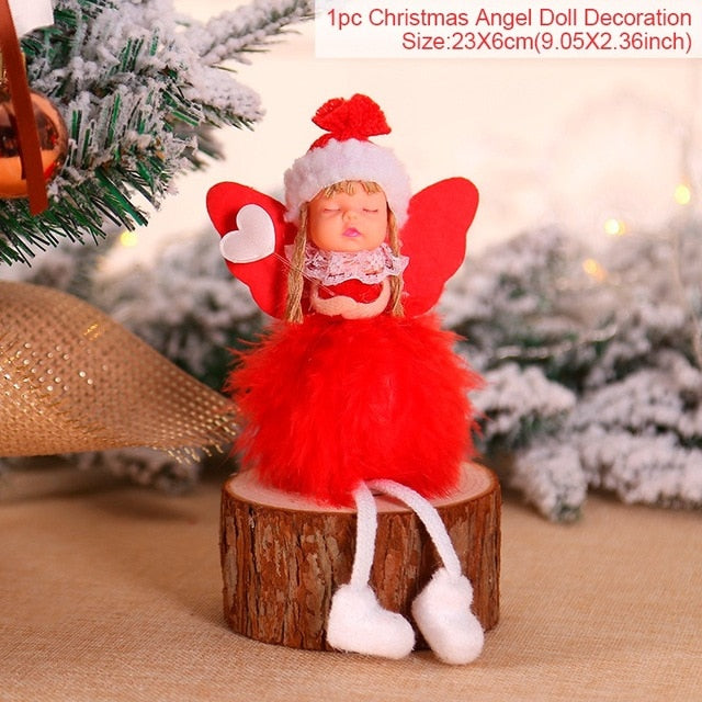 Christmas Angel Doll Decoration for Cozy Holiday Trees
