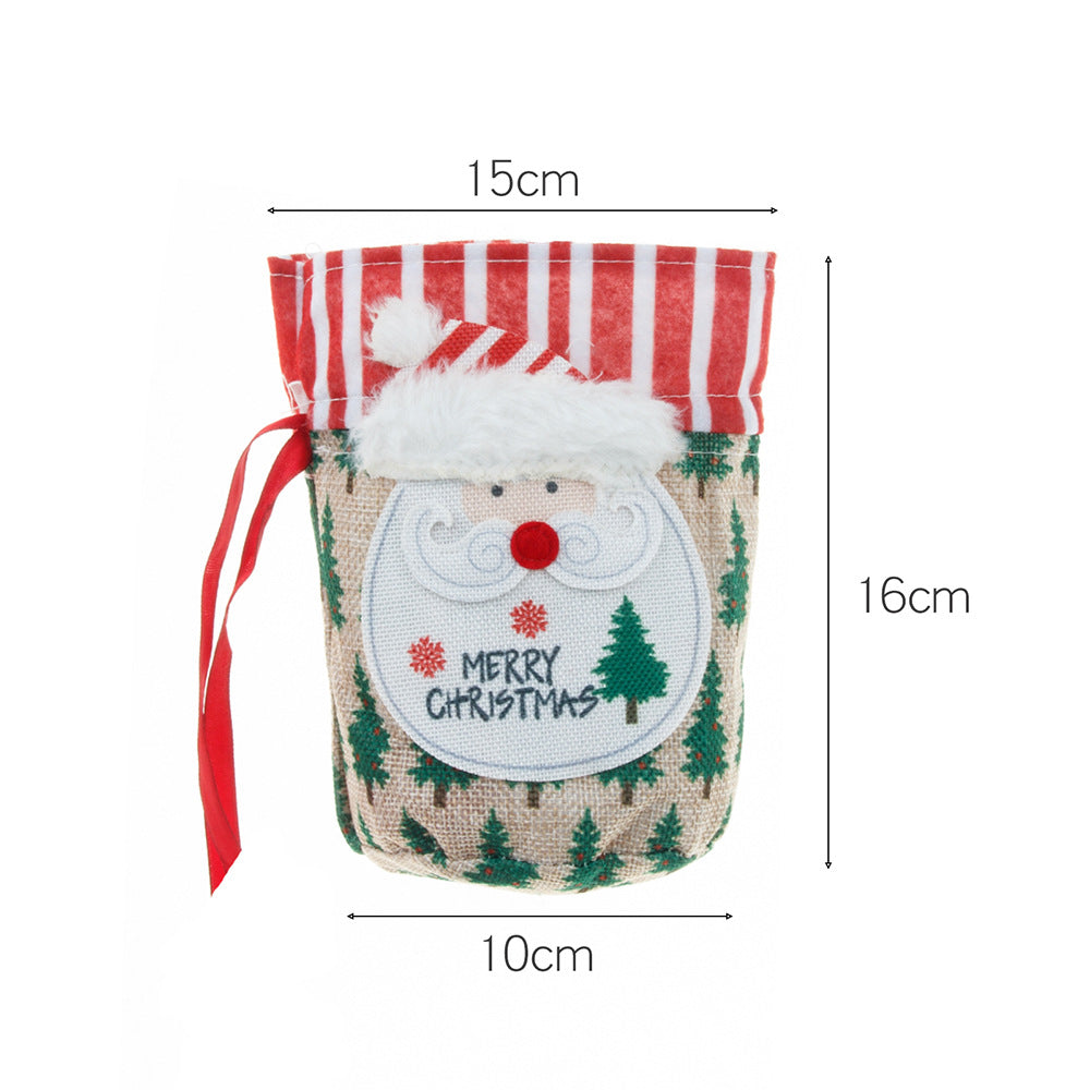 Christmas Gift Bags: Reusable Santa & Snowman Set