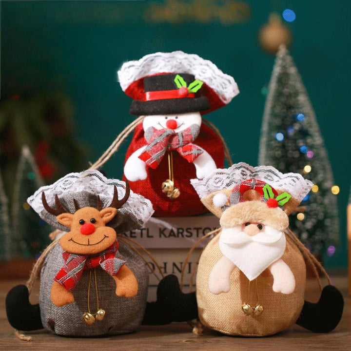 Christmas Gift Bags for Festive Small Presents, Set of 3