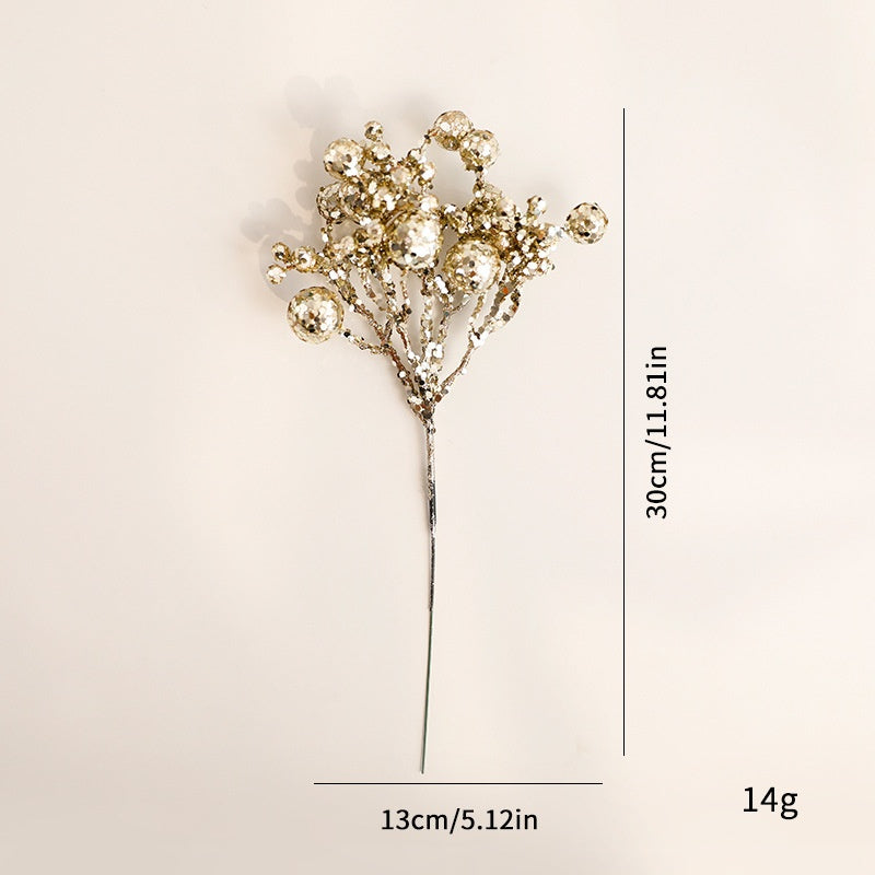 Glitter Berry Branch Christmas Stems for Tree & Wreath