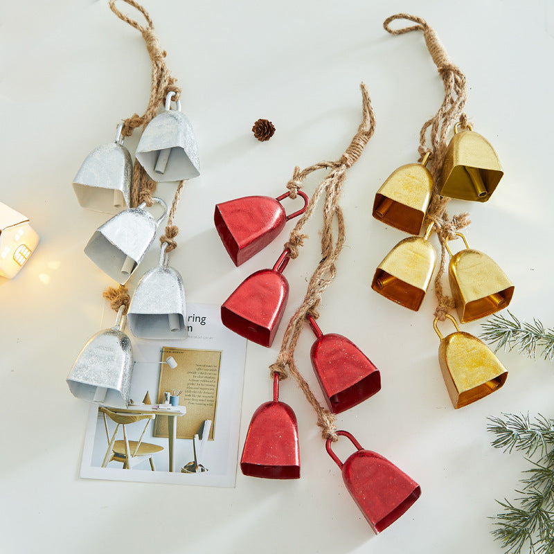 Christmas Bell Hanging Ornaments for Rustic Holiday Charm