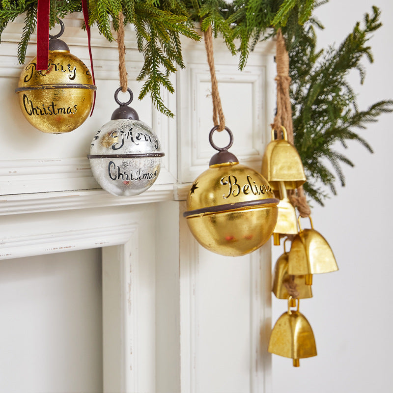 Christmas Bell Hanging Ornaments for Rustic Holiday Charm
