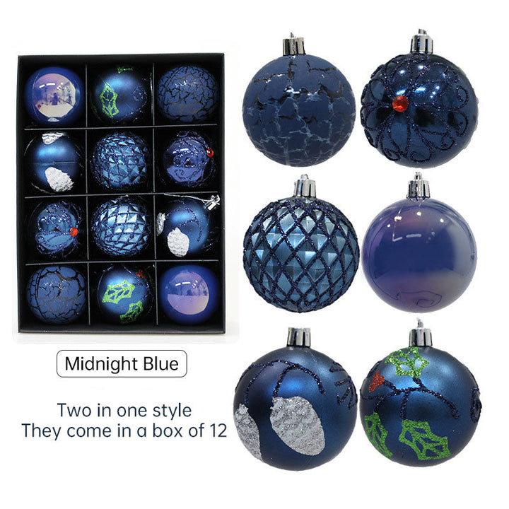 Christmas Tree Ornaments, 12-Pack 6cm Coordinated Set