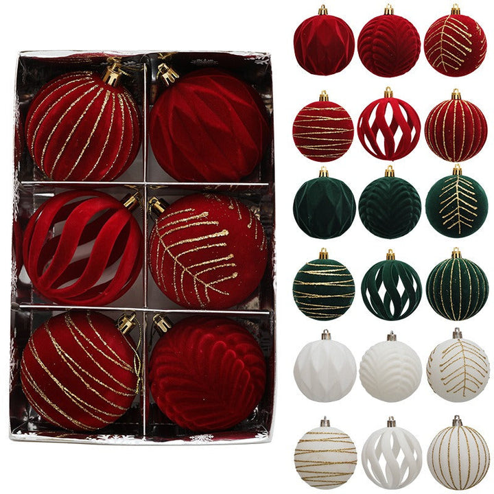 Christmas Tree Ornaments: Elegant 8cm Velvet Baubles