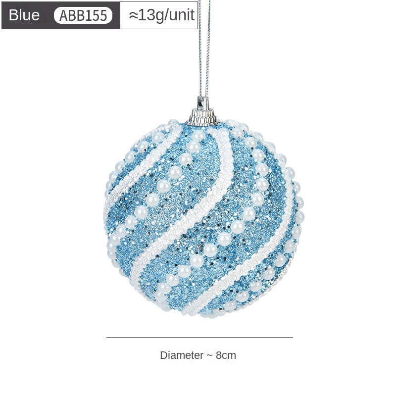 Christmas Ornaments With Glittering Beaded Spirals