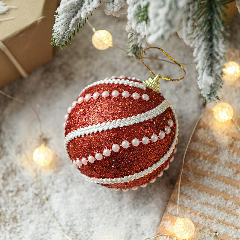 Christmas Ornaments With Glittering Beaded Spirals