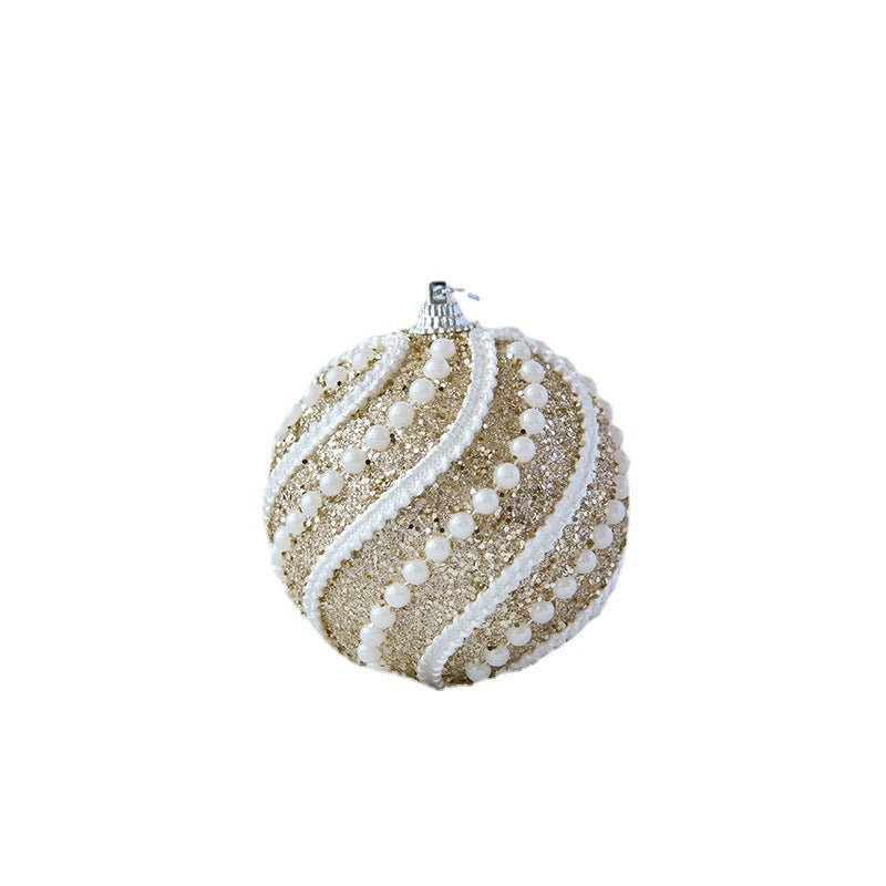 Christmas Ornaments With Glittering Beaded Spirals