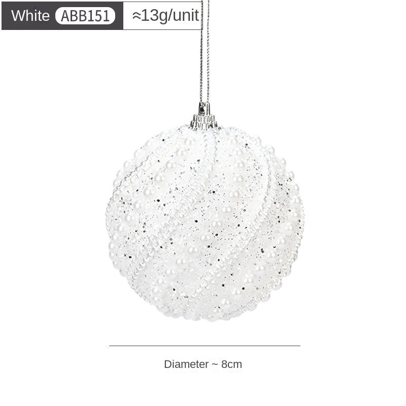Christmas Ornaments With Glittering Beaded Spirals