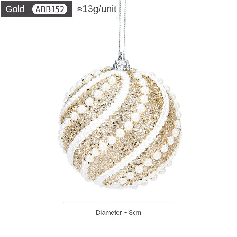 Christmas Ornaments With Glittering Beaded Spirals