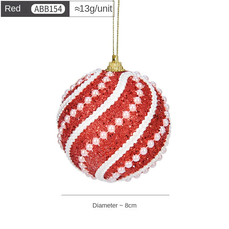 Christmas Ornaments With Glittering Beaded Spirals