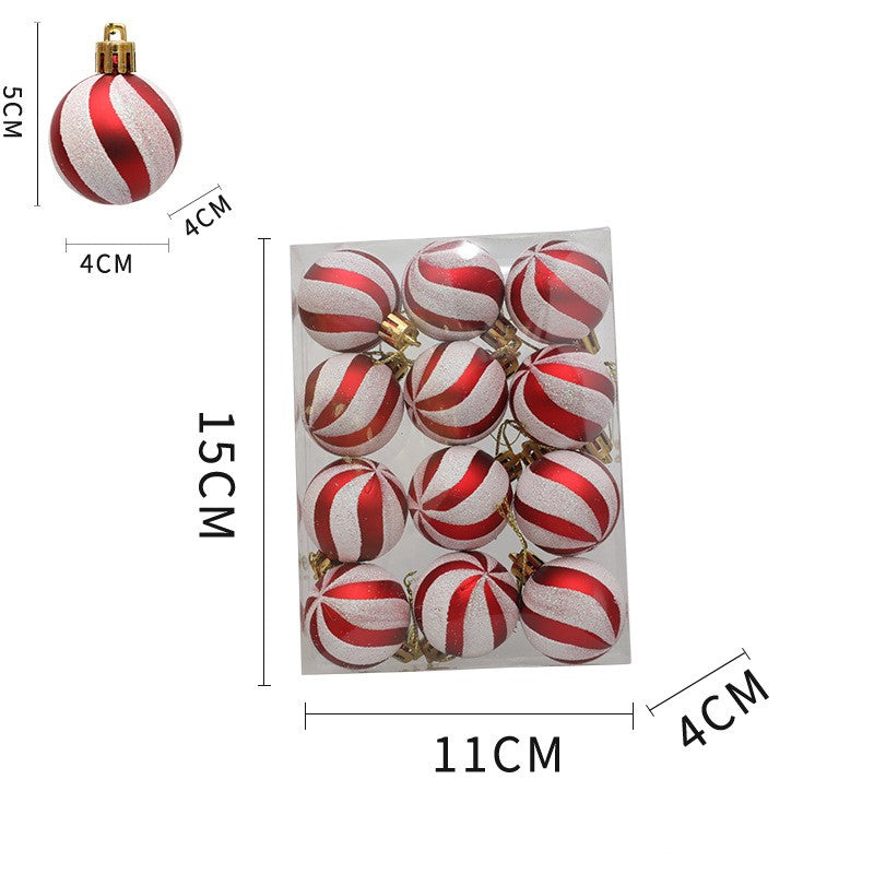 Christmas Tree Ornaments: Red, White & Gold Baubles