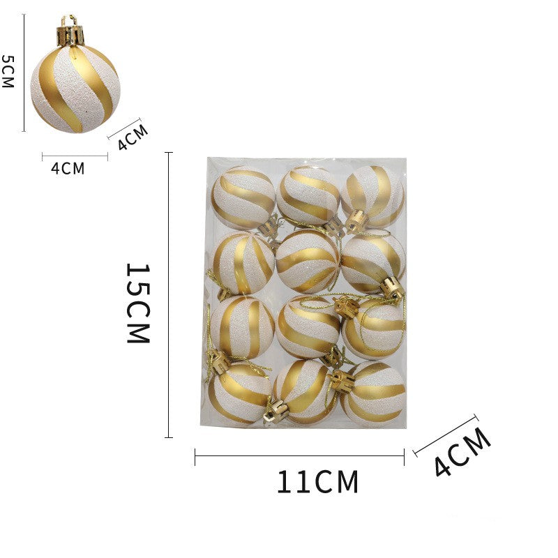 Christmas Tree Ornaments: Red, White & Gold Baubles