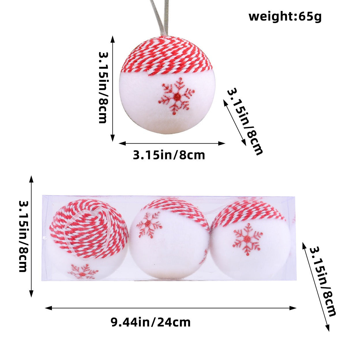Christmas Tree Ornaments for a Candy-Cane Theme