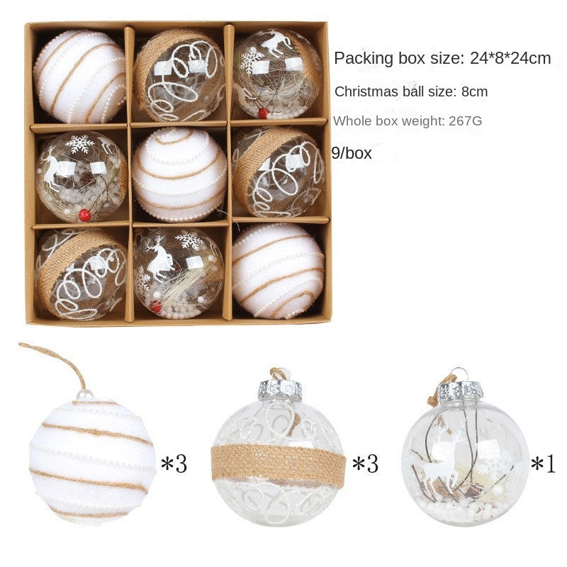 Christmas Ornaments Set for Elegant Neutral Tree Decor