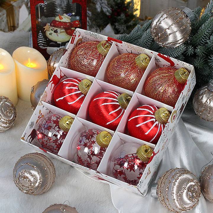 Christmas Baubles 9-Piece Set for a Polished Festive Tree