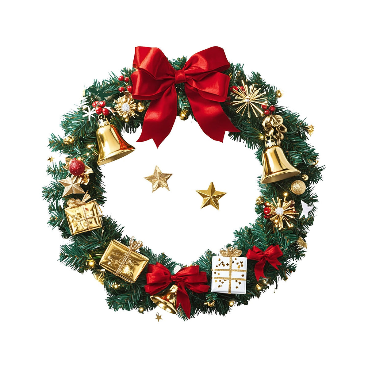 Christmas Wall Sticker Wreath for Instant Holiday Cheer