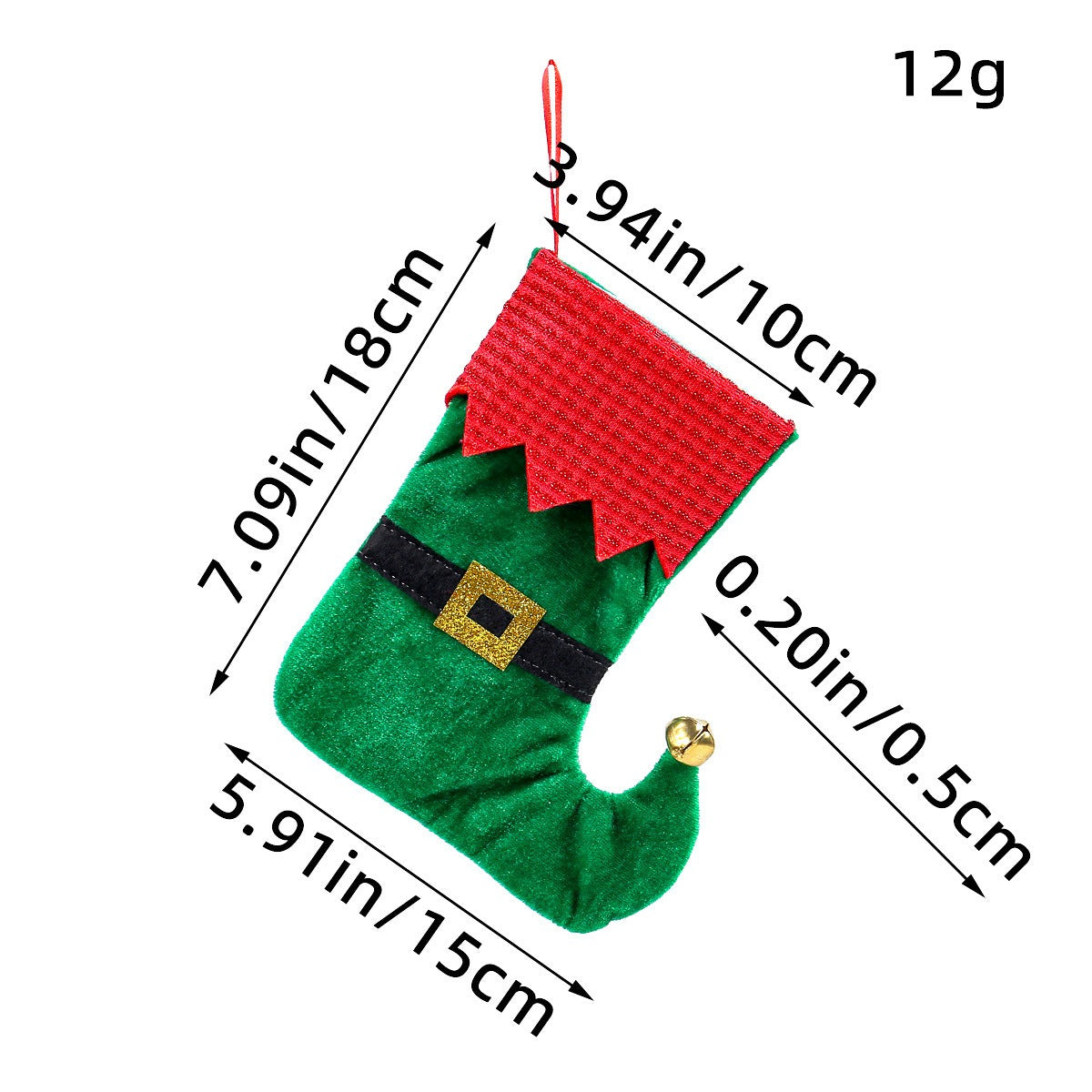 Christmas Stockings With Bells & Gift-Hanging Decor