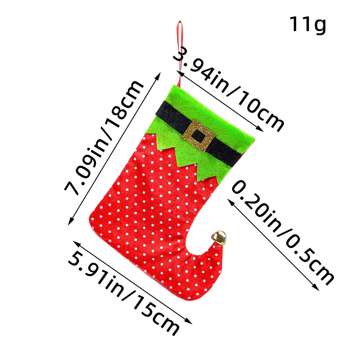 Christmas Stockings With Bells & Gift-Hanging Decor