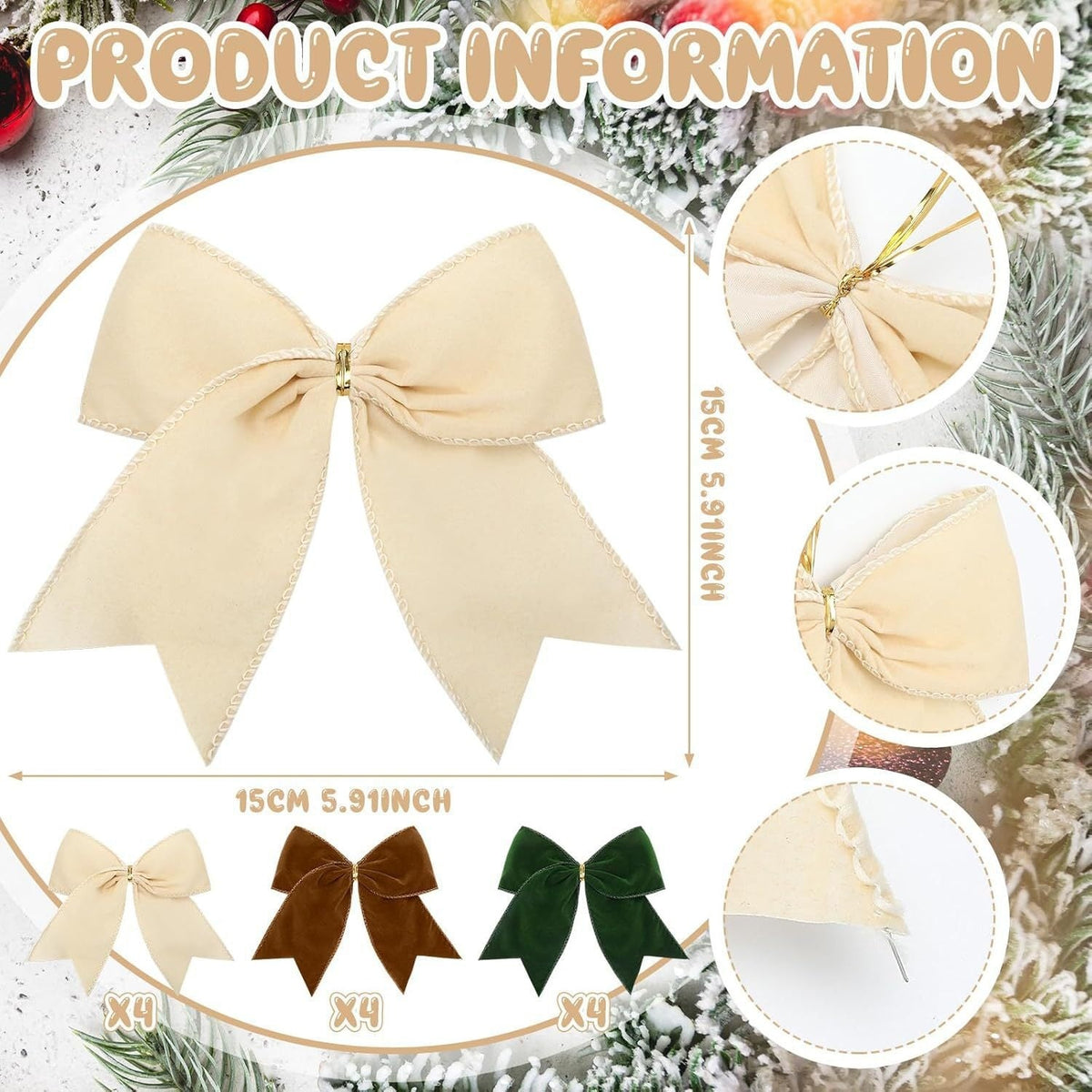Christmas Tree Bows for Elegant Holiday Tree Decorating